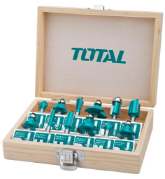 TOTAL ROUTER BIT SET 8 MM 12PCS SET     