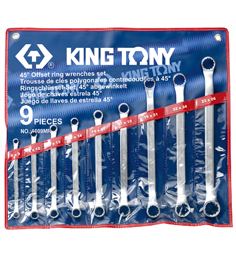 KING TONY BOX END WRENCH SET 45 OFFSET 9