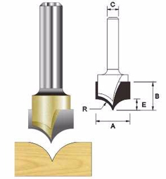 ARDEN ROUTER BIT POINTED OVER BIT 6.4 X