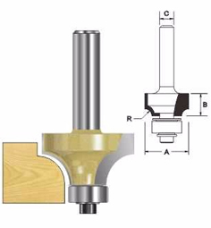 ARDEN ROUTER BIT ROUND OVER 22.7X9.5X5MM 