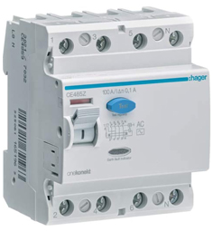 ELCB 100A 4P 100MA HAGER                