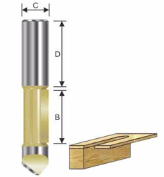 ARDEN ROUTER BIT PIERCE & TRIM 6.4 X 19