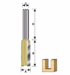 ARDEN ROUTER BIT STRAIGHT 12 X 38 X 8MM 