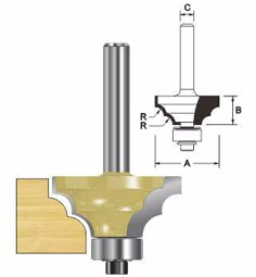 ARDEN ROUTER BIT DOUBLE ROUND 31.8X14.3X6MM