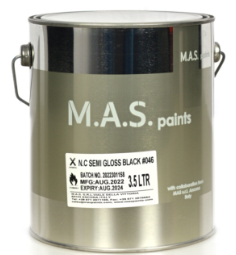 MAS NC SEMI GLOSS BLACK 3.5LTR #046  