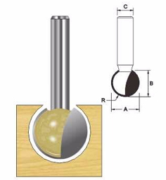 ARDEN BALL GROOVE ROUTER BIT D32   