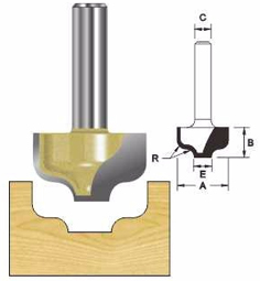 ARDEN ROUTER BIT OGEE CUTTER TC 31.8X13 