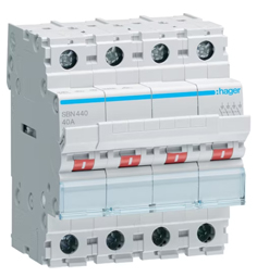 ISOLATOR 40A 4P HAGER #SB440