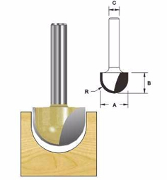 ARDEN ROUTER BIT CORE BOX 12.7 X 12MM