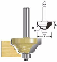 ARDEN ROUTER BIT CLASSICAL ROMN OGEE W/B