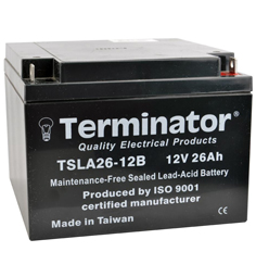 BATTERY 12V-26AH TERMINATOR        