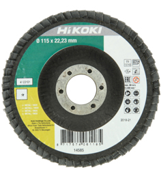 HIK FLAP DISC  115X22.23 #60 FLAT ALUMINA-OXIDE METAL