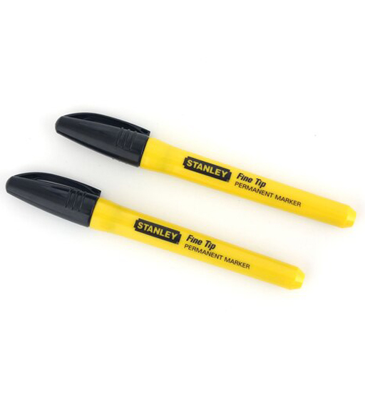 STANLEY FINE TIP BLACK MARKER (2 PC)