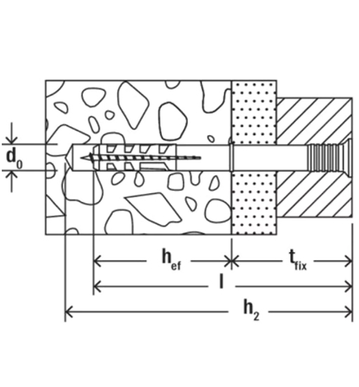 FISCHER HAMMER FRAME FIXING 6 X 80