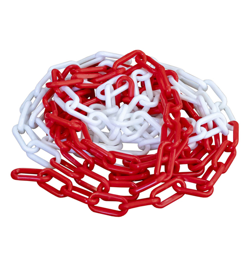 PVC CHAIN RED & WHITE 6MM(27MM X 20 MM)