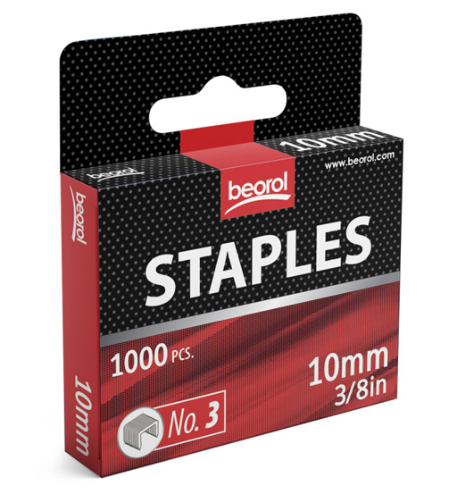 BEOROL STAPLES 10MM (1000PC/PKT) 