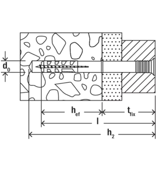FISCHER HAMMER FRAME FIXING 6 X 40