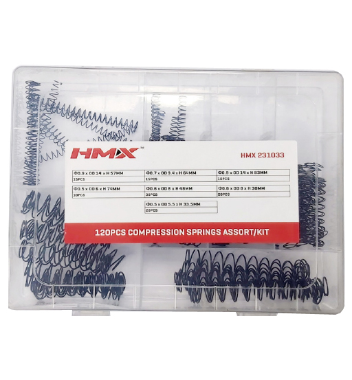 COMPRESSION SPRING ASSORT/KIT 120PCS HMX