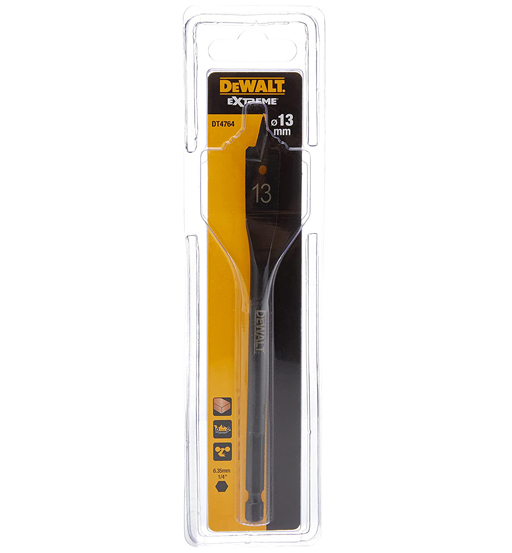 DEWALT SHOCKPROOF FLATWOOD DRILL BIT,13mm x 5.98