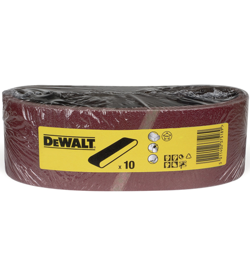 DEWALT MULTI PURPOSE WOOD/PAINT BELT ALOX 75 X 533MM 150G PACK OF 10