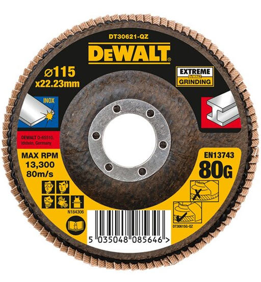 DEWALT EXTREME® FLAP DISC (115 mm X 22.23) (80 Grit)