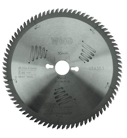 DEWALT CIRCULAR SAW BLADES - SERIES 60 - D250/BS30/2.2/3/80/ATB/10DEG