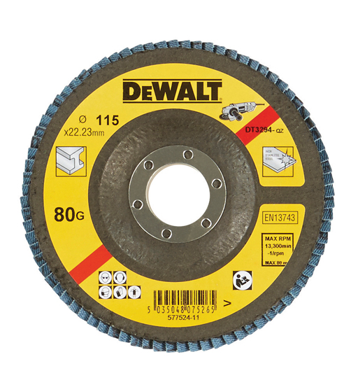 DEWALT DT3294-QZ FLAT K80 FLAP DISC, 4.53