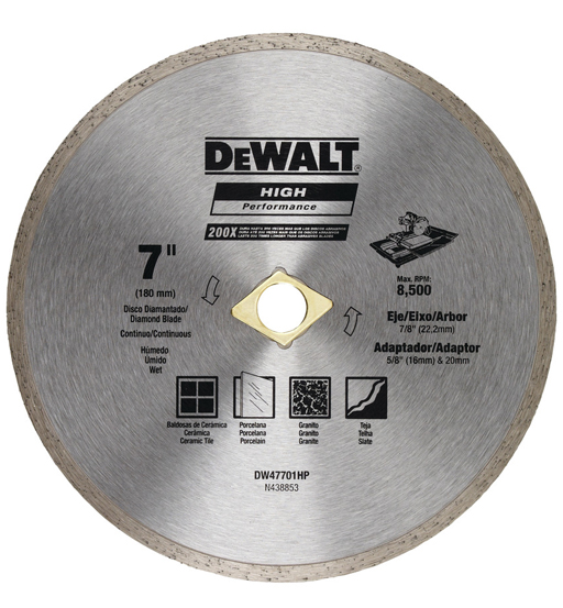 DEWALT DW47701HP CONTINUOUS RIM 178 X 5 X 22MM
