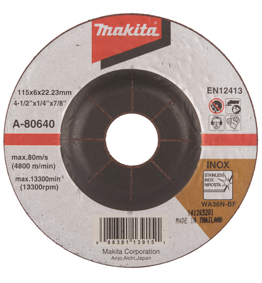 MAKITA GRINDING WHEEL 115MM FOR STAINLESS STEEL
