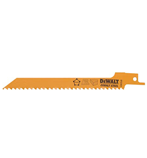 DEWALT 152mm RECIPROCATING BLADE FINE FAST CUTS AND CURVE CUTTING IN WOOD