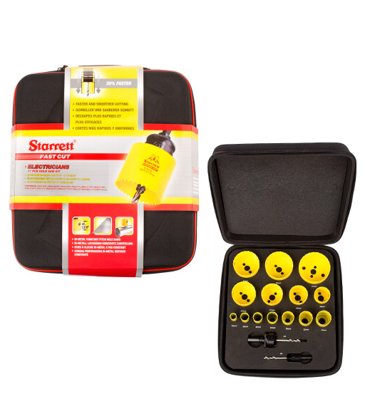 STARRETT HOLE SAW SET 14PCS (KID BOX)