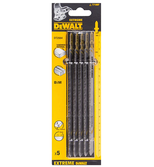 DEWALT 180MM LONG LIFE BI-METAL JIGSAW BLADES