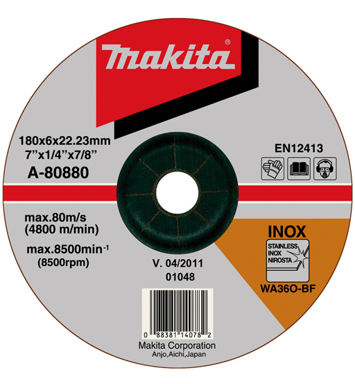 MAKITA GRINDING WHEEL 180MM FOR STAINLESS STEEL