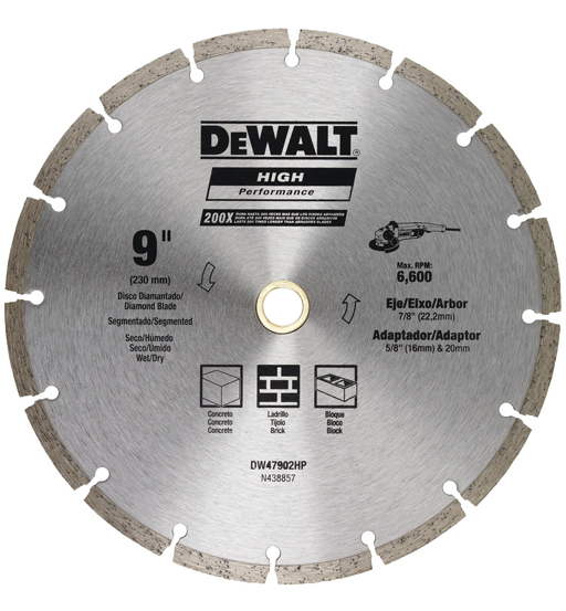 DEWALT SEGMENTED RIM 230 X 7 X 22MM