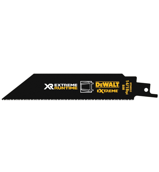DEWALT 5 PIECE XR EXTREME RUNTIME 152mm RECIPROCATING SAW BLADES-FOR HARD METALS