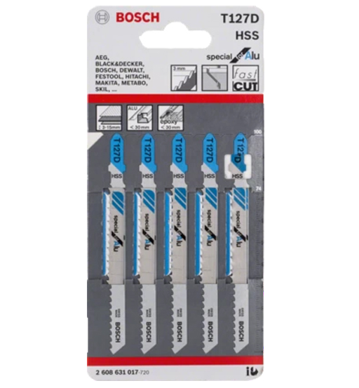 BOSCH T 127 D SPECIAL FOR ALU JIGSAW BLADE