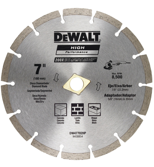 DEWALT DW47702HP SEGMENTED RIM 178 X 7 X 22MM