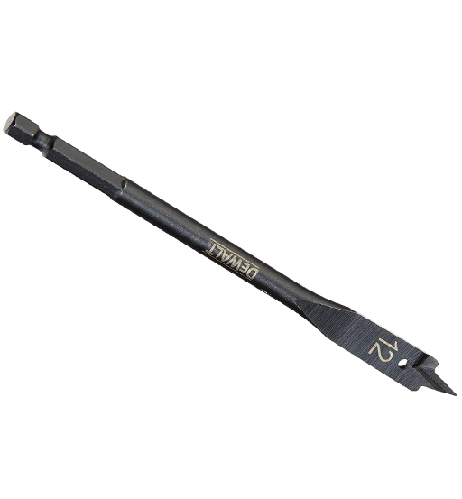 DEWALT SHOCKPROOF FLATWOOD DRILL BIT,12mm x 5.98