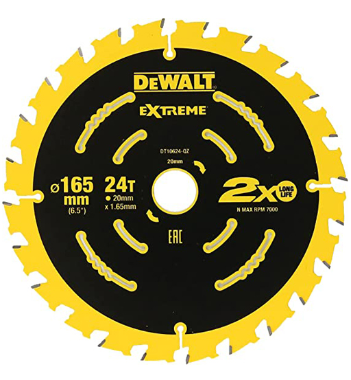 DEWALT EXTREME FRAMING CIRCULAR SAW BLADE 24T (CORDLESS)