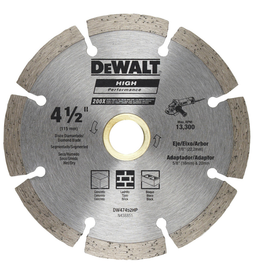 DEWALT DW47452HP SEGMENTED RIM 115 X 7 X 22MM