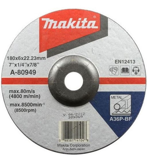 MAKITA GRINDING WHEEL 180X6X22MM A36P