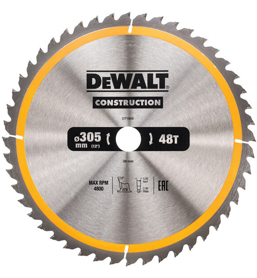 DEWALT CIRCULAR SAW BLADE 305 X 30 X 48T STATIONARY