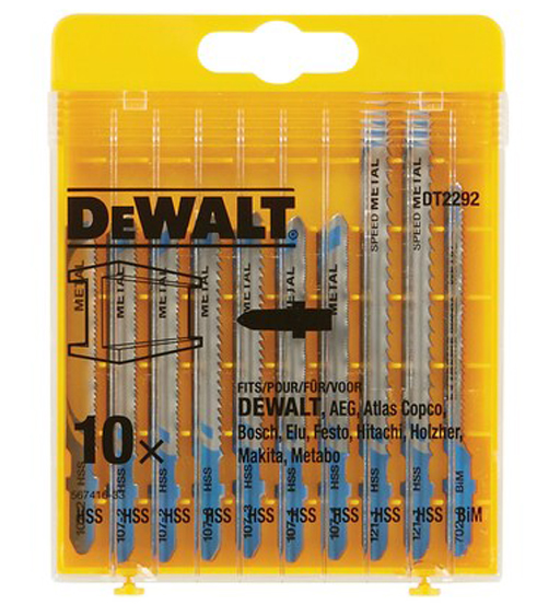 DEWALT JIGSAW BLADE SET-XPC 10 PIECE SET-METAL CUTTING