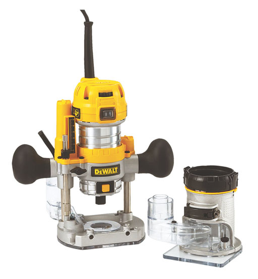 DEWALT PREMIUM PLUNGE & FIXED BASE ROUTER COMBINATION