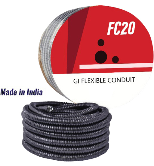 GI FLEXIBLE CONDUIT SYSTEM-20MM-15MTR/ROLL