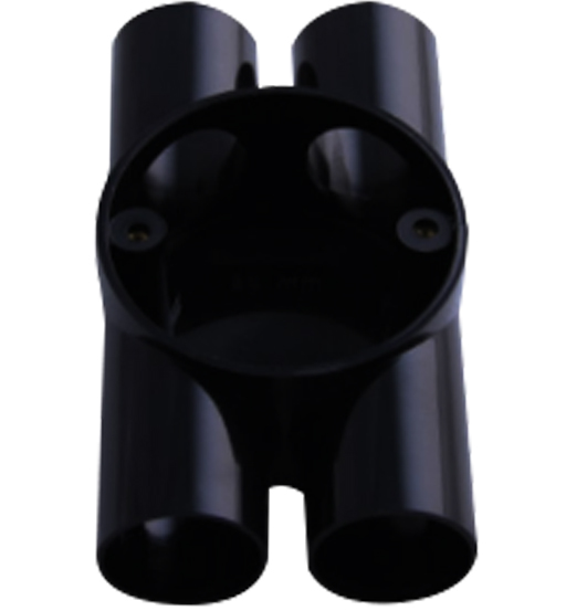 PVC CIRCULAR BOX 25MM 4WAY H TYPE