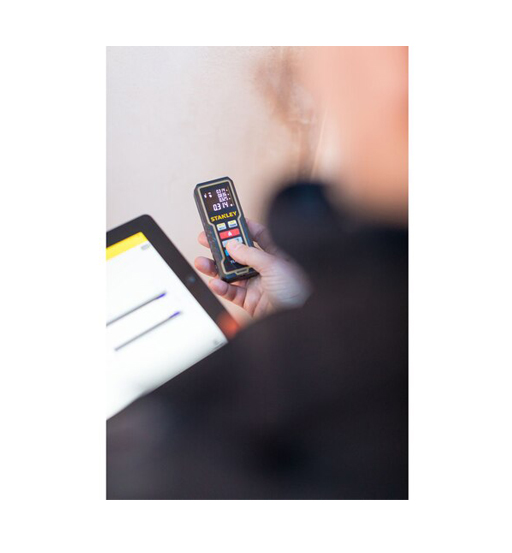 STANLEY® 35M LASER DISTANCE MEASURER WITH BLUETOOTH CONNECTIVITY(TLM99Si)