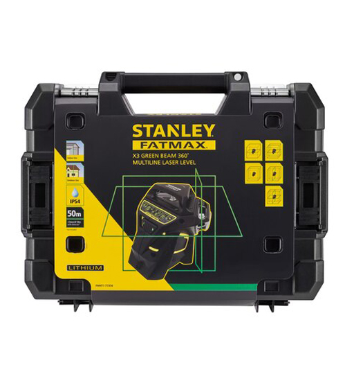 STANLEY® FATMAX® 35/50 m X3G GREEN BEAM MULTI-LINE LASER LEVEL