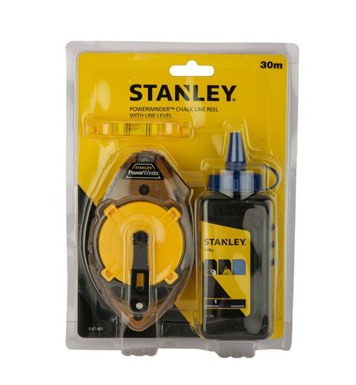 30m POWERWINDER CHALK LINE SET-CHALK LINE113g BLUE CHALK&LEVEL