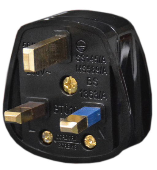 PLUG TOP 13AMP BLACK-BLIT